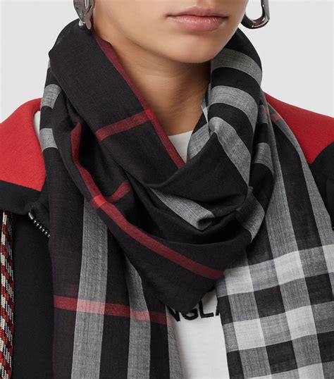 burberry check wool scarf|Burberry exploded check scarf.